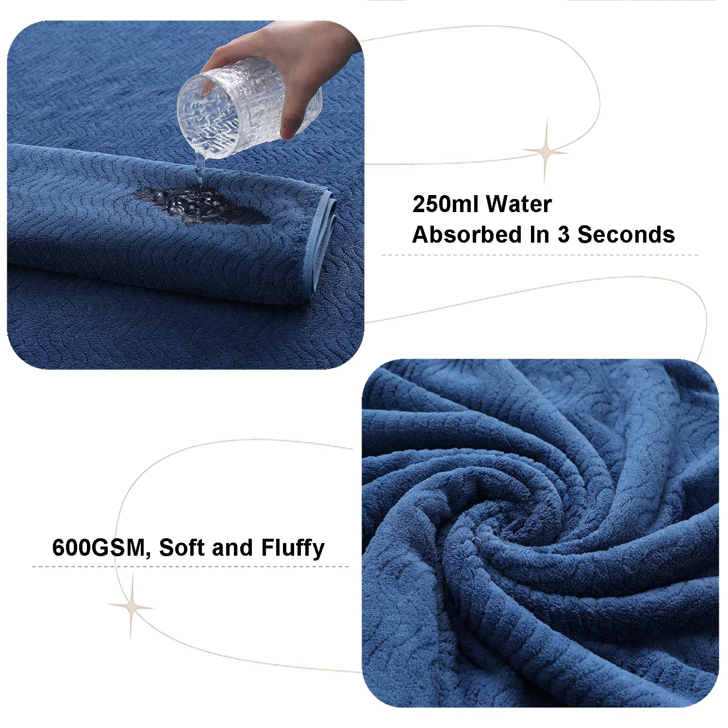 ネイビー バスタオル Hの刺繍付き ネイビー バスタオル Hの刺繍付き 刺繍ミニタオル ZX200-7